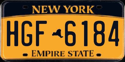 NY license plate HGF6184