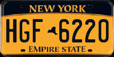 NY license plate HGF6220