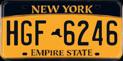 NY license plate HGF6246