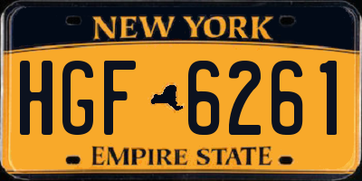NY license plate HGF6261