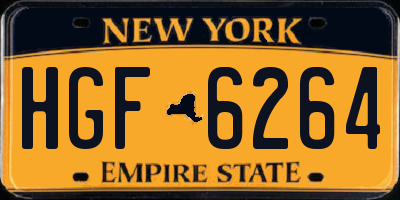 NY license plate HGF6264