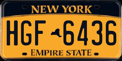 NY license plate HGF6436
