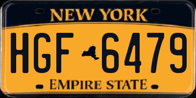 NY license plate HGF6479