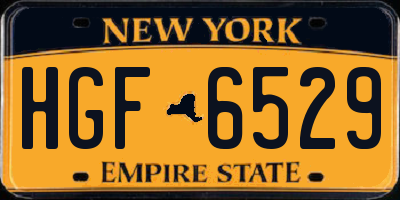 NY license plate HGF6529