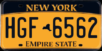 NY license plate HGF6562