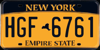 NY license plate HGF6761