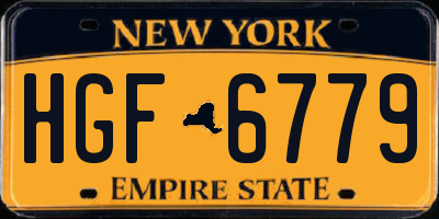 NY license plate HGF6779