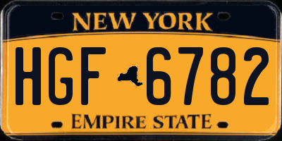 NY license plate HGF6782