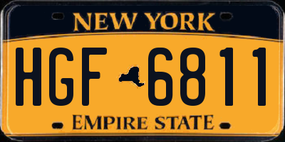 NY license plate HGF6811