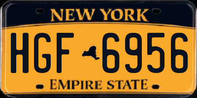NY license plate HGF6956