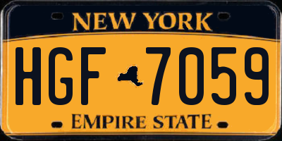 NY license plate HGF7059