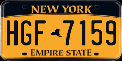 NY license plate HGF7159