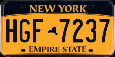 NY license plate HGF7237
