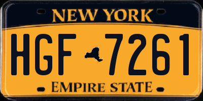 NY license plate HGF7261