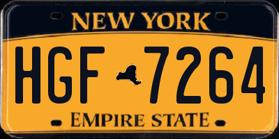 NY license plate HGF7264
