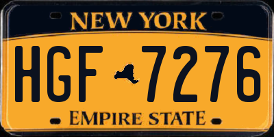 NY license plate HGF7276