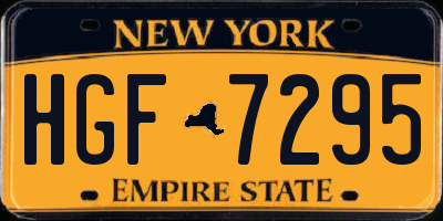 NY license plate HGF7295