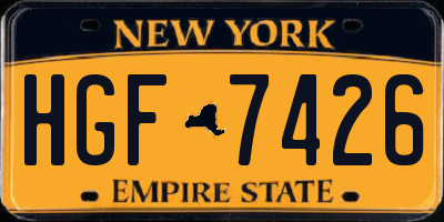NY license plate HGF7426