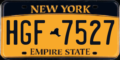 NY license plate HGF7527