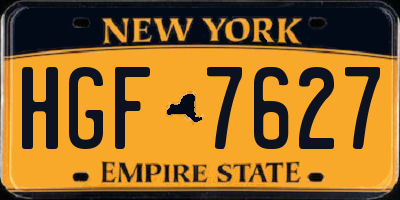 NY license plate HGF7627