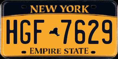 NY license plate HGF7629