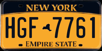 NY license plate HGF7761