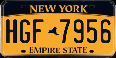 NY license plate HGF7956
