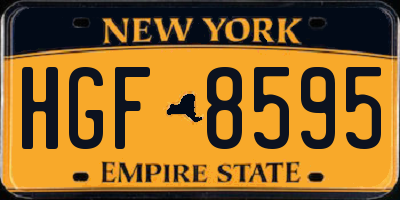 NY license plate HGF8595