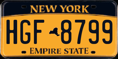NY license plate HGF8799