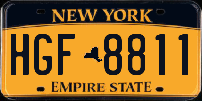 NY license plate HGF8811