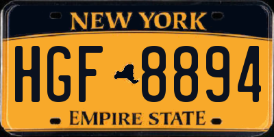NY license plate HGF8894