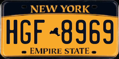 NY license plate HGF8969
