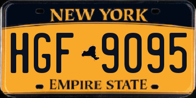 NY license plate HGF9095