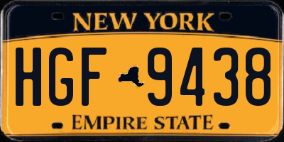 NY license plate HGF9438