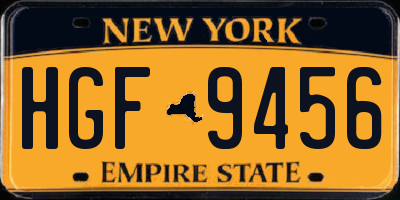 NY license plate HGF9456