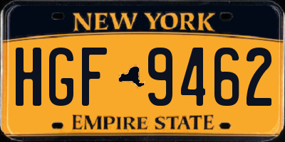 NY license plate HGF9462