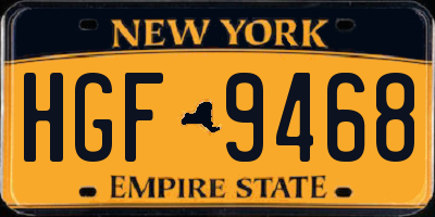 NY license plate HGF9468