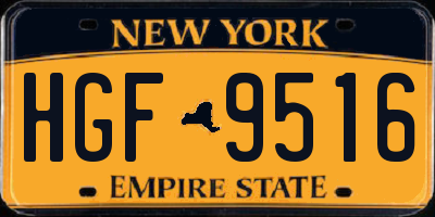 NY license plate HGF9516