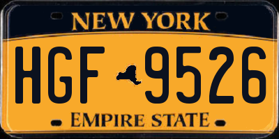 NY license plate HGF9526