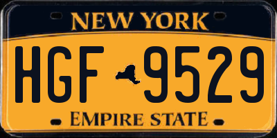 NY license plate HGF9529
