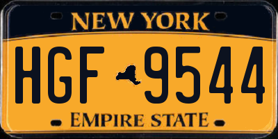 NY license plate HGF9544