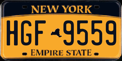 NY license plate HGF9559