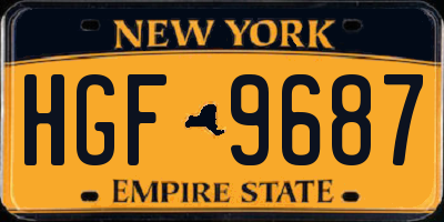 NY license plate HGF9687