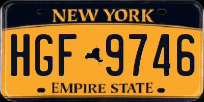 NY license plate HGF9746