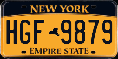 NY license plate HGF9879