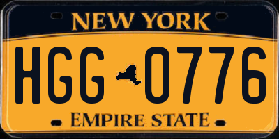 NY license plate HGG0776