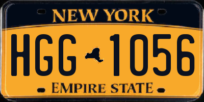 NY license plate HGG1056