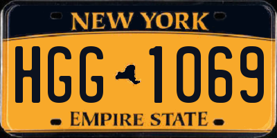 NY license plate HGG1069