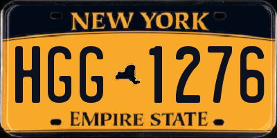NY license plate HGG1276