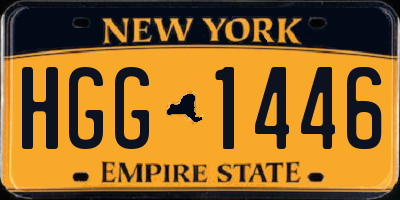 NY license plate HGG1446
